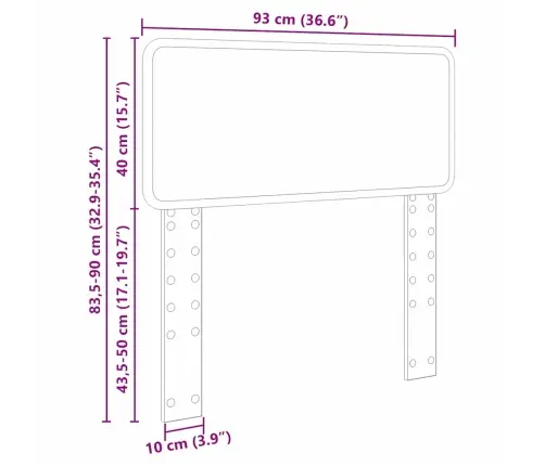 Galvūgalis Su Galvūgalio Juodas Ąžuolas 90 Cm Apdirbta Mediena