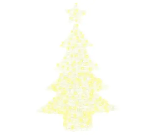 Ziemassvētku Eglīte Su 100 Led Silti Balta 120 Cm Akrils Vidaxl