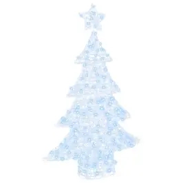 Ziemassvētku Eglīte Su 100 Led Vēsi Balta 120 Cm Akrils Vidaxl
