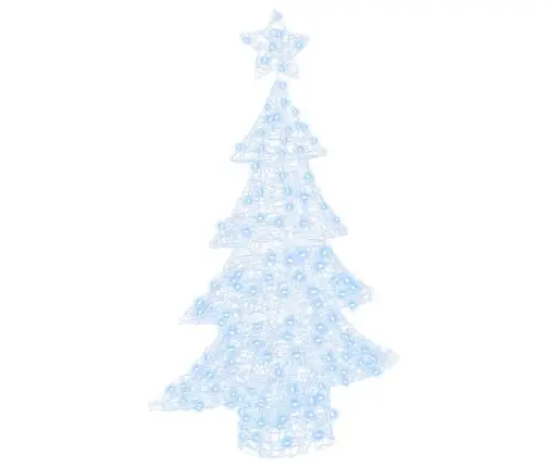 Ziemassvētku Eglīte Su 100 Led Vēsi Balta 120 Cm Akrils Vidaxl