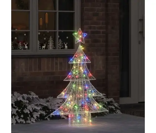 Ziemassvētku Eglīte Su 100 Led Daudzkrāsains 120 Cm Akrils Vidaxl
