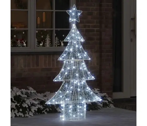 Kalėdų Eglutė Su 160 Led Šalta Balta 151 Cm Akrilas