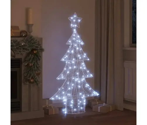 Kalėdų Eglutė Su 160 Led Šalta Balta 151 Cm Akrilas