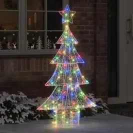 Jõulupuu Koos 160 Led-Iga Mitmevärviline 150 Cm Akrüül