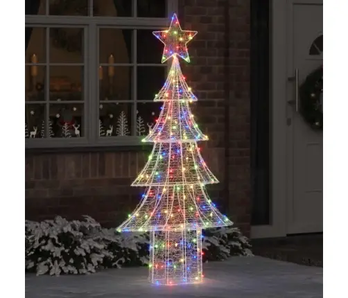 Jõulupuu Koos 240 Led-Iga Mitmevärviline 180 Cm Akrüül