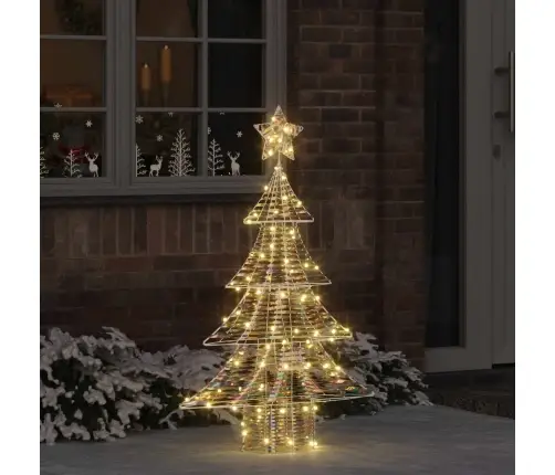 Ziemassvētku Eglīte Su 120 Led Silti Balta 120 Cm Pet Vidaxl