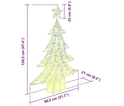 Ziemassvētku Eglīte Su 120 Led Silti Balta 120 Cm Pet Vidaxl