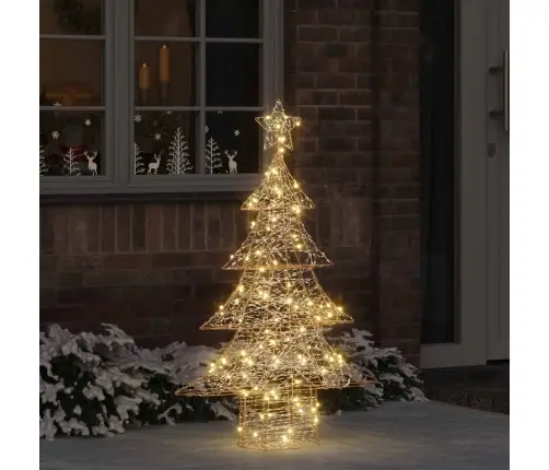 Kalėdų Eglutė Su 120 Led Šilta Balta 120,5 Cm Pet