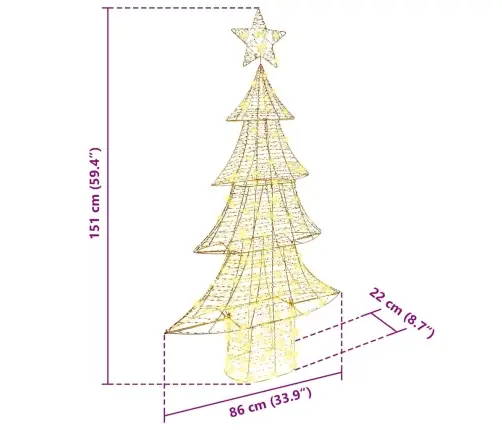 Jõulupuu Koos 160 Led-Iga Soe Valge 150 Cm Pet