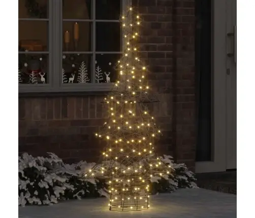 Kalėdų Eglutė Su 160 Led Šilta Balta 150 Cm Ratanas