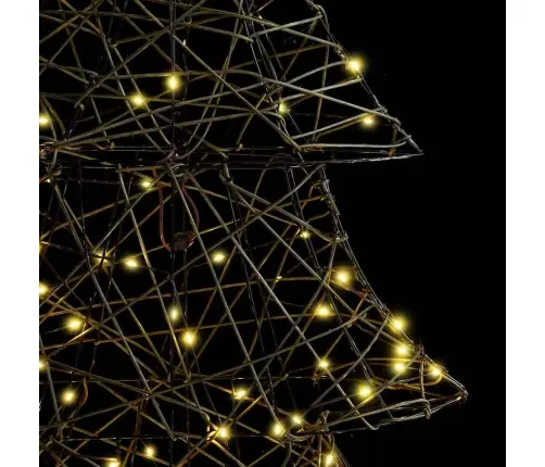 Ziemassvētku Eglīte Su 240 Led Silti Balta 180 Cm Rotangpalma Vidaxl