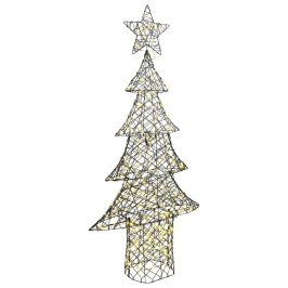 Ziemassvētku Eglīte Su 240 Led Silti Balta 180 Cm Rotangpalma Vidaxl