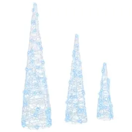 Jõulupuu 3 Pcs Külm Valge 20 X 20 X 80 Cm Akrüül