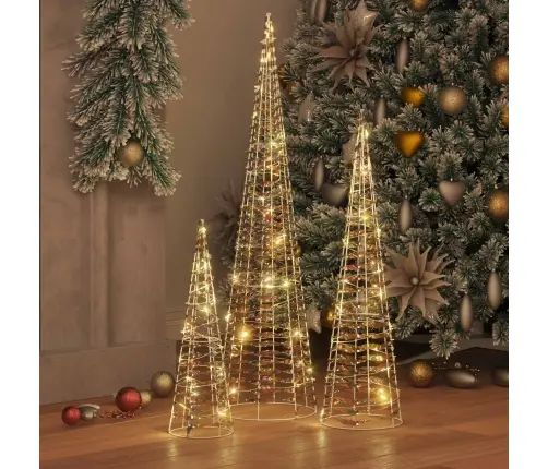 Ziemassvētku Eglīte 3 Pcs Silti Balta 40 Cm 60 Cm 80 Cm Pet Vidaxl