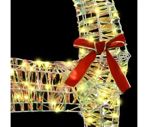 3D Ziemeļbriedis Silti Balta 128 Cm Pet Vidaxl