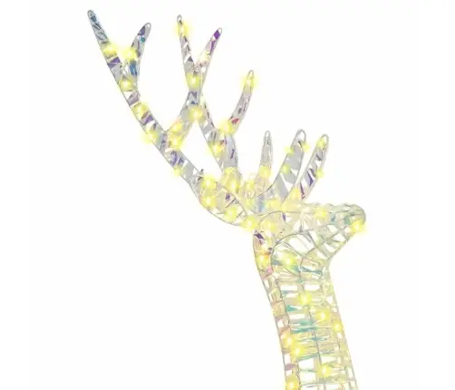 3D Ziemeļbriedis Silti Balta 128 Cm Pet Vidaxl