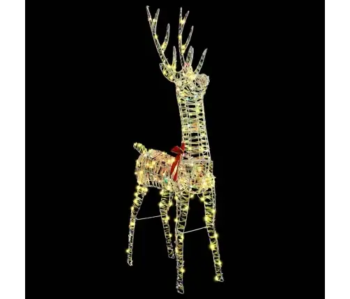 3D Ziemeļbriedis Silti Balta 128 Cm Pet Vidaxl