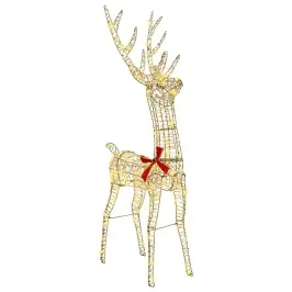 3D Reindžeras Su 140 Led Šilta Balta 128 Cm Pet