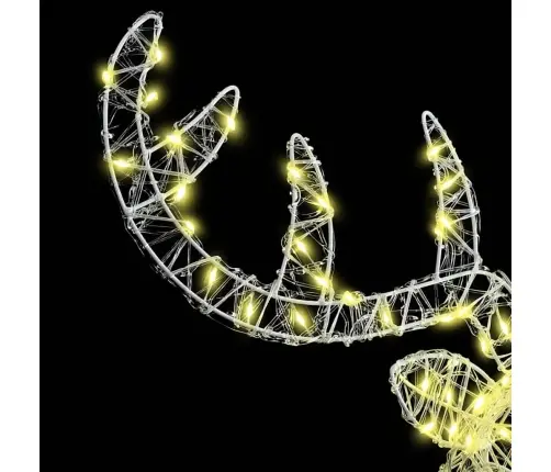 Briedis Galva Silti Balta 60 Cm Akrils Vidaxl