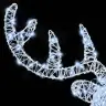 Elnių Galva Su 140 Led Šalta Balta 60 Cm Akrilas