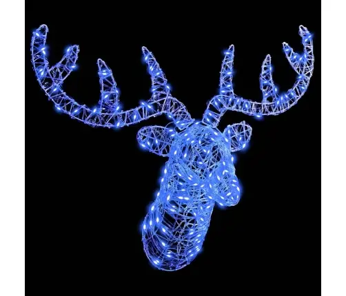 Põdra Pea Koos 140 Led-Iga Sinine 60 Cm Akrüül