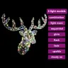 Põdra Pea Koos 140 Led-Iga Värviline 60 Cm Akrüül