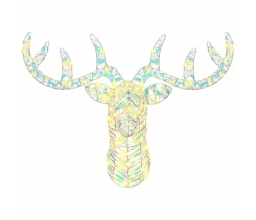 Ziemassvētku Ziemeļbriedis Ar Kamanām Silti Balta 60 Cm Pet Vidaxl