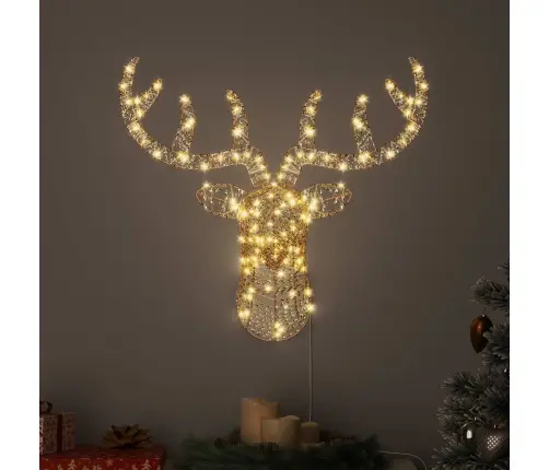 Ziemassvētku Ziemeļbriedis Ar Kamanām Silti Balta 60 Cm Pet Vidaxl