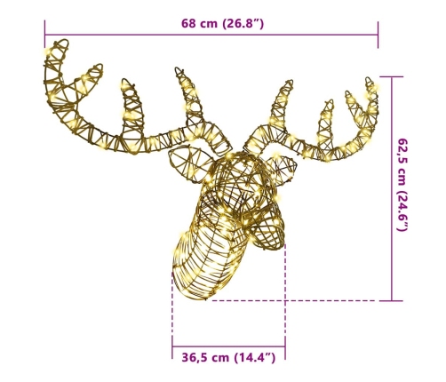 Elnių Tempimo Roges Šilta Balta 60 Cm Ratanas