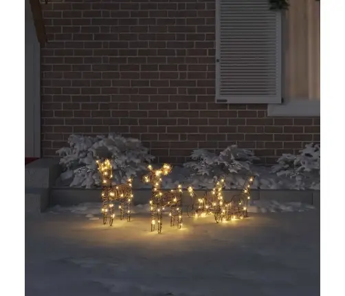 Põdra Tõukesaan Soe Valge 53 X 28 X 33 Cm Rotang