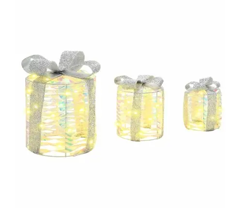 Kingituse Karp Dekoratsioon 3 Pcs Soe Valge 20 X 20 X 20 Cm Pet