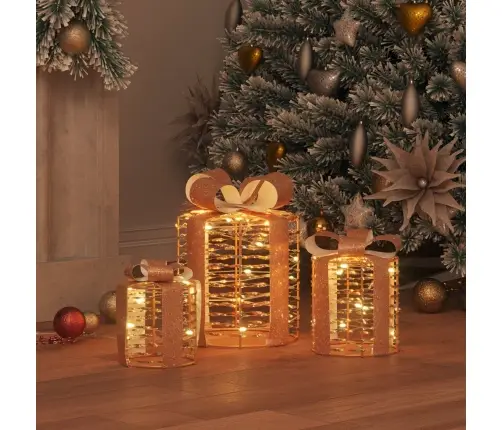 Kingituse Karp Dekoratsioon 3 Pcs Soe Valge 20 X 20 X 20 Cm Pet