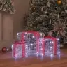 Dāvanu Kaste Su 60 Led 3 Pcs Vēsi Balta 20 X 20 X 20 Cm Akrils Vidaxl