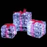 Dāvanu Kaste Su 60 Led 3 Pcs Vēsi Balta 20 X 20 X 20 Cm Akrils Vidaxl