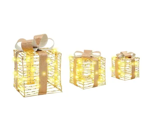 Kingituse Kast 3 Pcs Soe Valge 20 X 20 X 20 Cm Pet