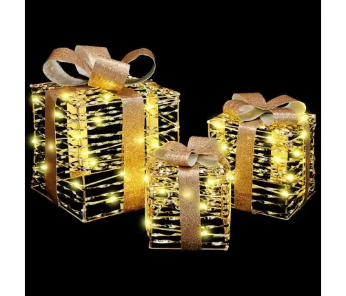 Kingituse Kast 3 Pcs Soe Valge 20 X 20 X 20 Cm Pet