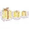 Kingituse Kast 3 Pcs Soe Valge 20 X 20 X 20 Cm Pet