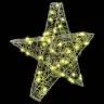 3D Zvaigzne Su 50 Led Silti Balta 55 X 53.5 X 10 Cm Akrils Vidaxl