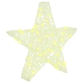3D Zvaigzne Su 50 Led Silti Balta 55 X 53.5 X 10 Cm Akrils Vidaxl