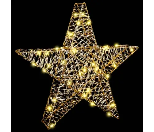 3D Zvaigzne Su 50 Led Silti Balta 55 X 52.5 X 9 Cm Pet Vidaxl