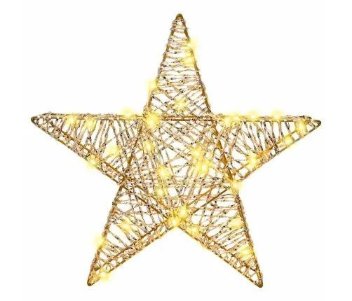 3D Zvaigzne Su 50 Led Silti Balta 55 X 52.5 X 9 Cm Pet Vidaxl