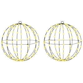 Bumba Su 192 Led 2 Pcs Silti Balta 40 Cm Metāla Vidaxl