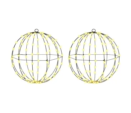 Pall Koos 192 Led-Iga 2 Pcs Soe Valge 40 Cm Metall