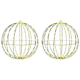 Bumba Su 320 Led 2 Pcs Silti Balta 50 Cm Metāla Vidaxl