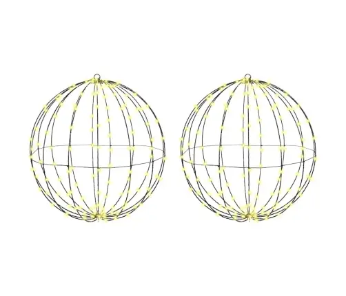 Bumba Su 384 Led 2 Pcs Silti Balta 60 Cm Metāla Vidaxl