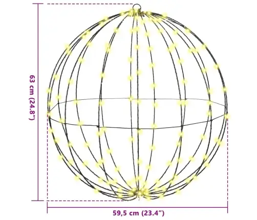 Bumba Su 384 Led 2 Pcs Silti Balta 60 Cm Metāla Vidaxl