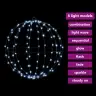 Pall Koos 120 Led-Iga Külm Valge 40 Cm Metall