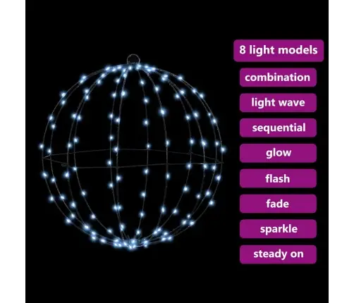 Dovana Su 160 Led Šalta Balta 50 Cm Metalas