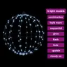 Pall Koos 192 Led-Iga 2 Pcs Külm Valge 40 Cm Metall