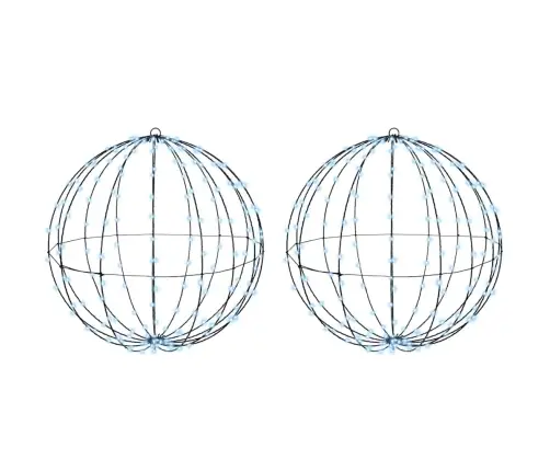 Bumba Su 384 Led 2 Pcs Vēsi Balta 60 Cm Metāla Vidaxl Bumba Su 384 Led 2 Pcs Vēsi Balta 60 Cm Metāla Vidaxl